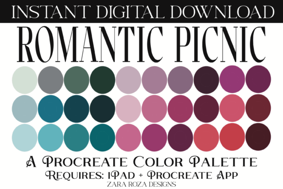 Download Romantic Picnic Procreate Color Palette - Premium Resources
