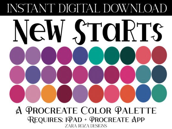 Download New Starts - Procreate Color Palette - Premium Resources