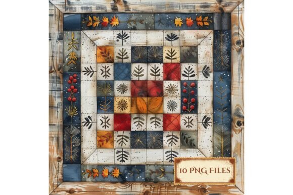 Download Winter Quilt Scrapbook Background Paper - Premium Bundle