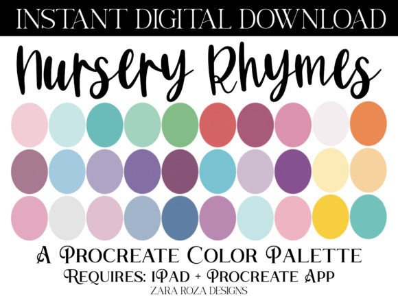 Download Nursery Rhymes Procreate Color Palette - Premium Resources