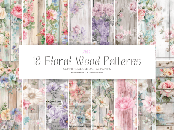 Download Floral Wood Seamless Repeating Patterns - Repeating Collection